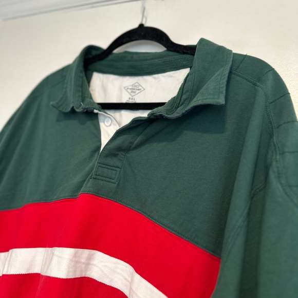 St. John’s Bay Sz: XXL Long Sleeve Rugby Colorblock Striped Multicolor Polo Top. - Picture 10 of 11